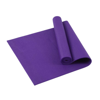 Black Lavender JupiterGear performance yoga mat with carrying straps, textured surface for grip, ideal for yoga and fitness routines.