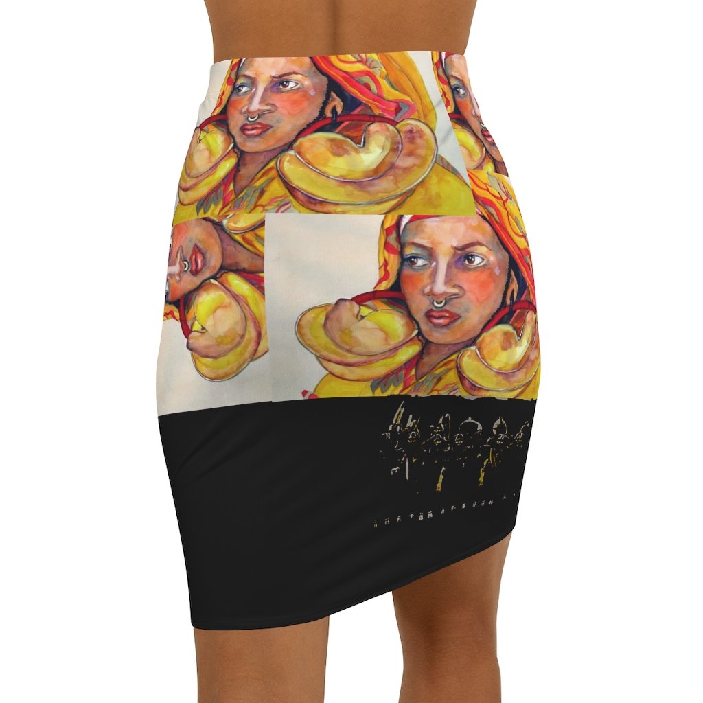 Black mini skirt from Erin Theia&