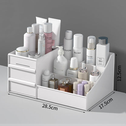 Green Alcestis plastic skincare box with clear lid, designed for organizing and storing skincare products efficiently.