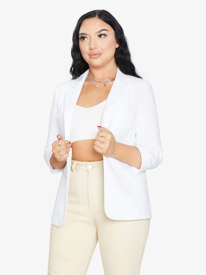 Rose Eleusis Edge To Edge Blazer, stylish tailored jacket with clean lines and sleek design, perfect for formal or casual wear.