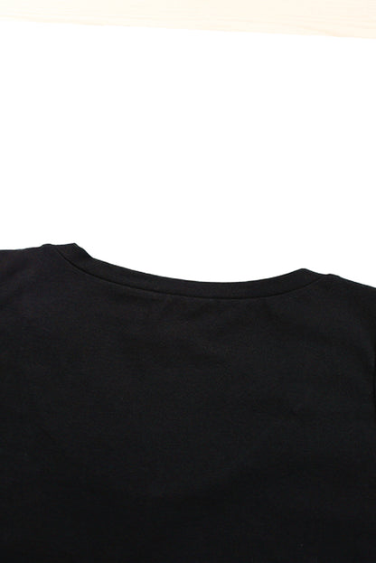 Black strappy hollow-out neck tank top by Harlequin Daisy, shown with stylish design and slender straps.