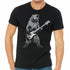 Black T-shirt featuring a bear playing bass guitar design by Indigo Tiger, with a detailed illustration of the bear.