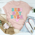Heather prism peach Best Day Ever T-shirt by Jade Thalassa featuring casual, soft fabric and stylish graphic design.