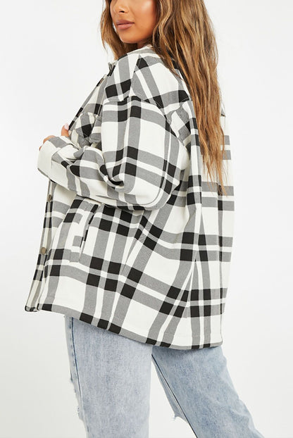 Black and white check women&