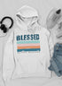 White Blessed Hoodie by Jade Thalassa featuring a comfortable fit and a stylish design on the front.