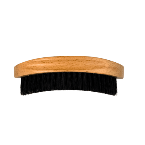Magenta Prometheus boar bristle hair brush with wooden handle, ideal for smoothing and styling hair in bath and beauty routines.