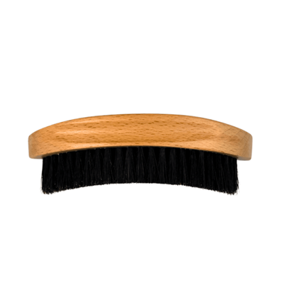 Magenta Prometheus boar bristle hair brush with wooden handle, ideal for smoothing and styling hair in bath and beauty routines.