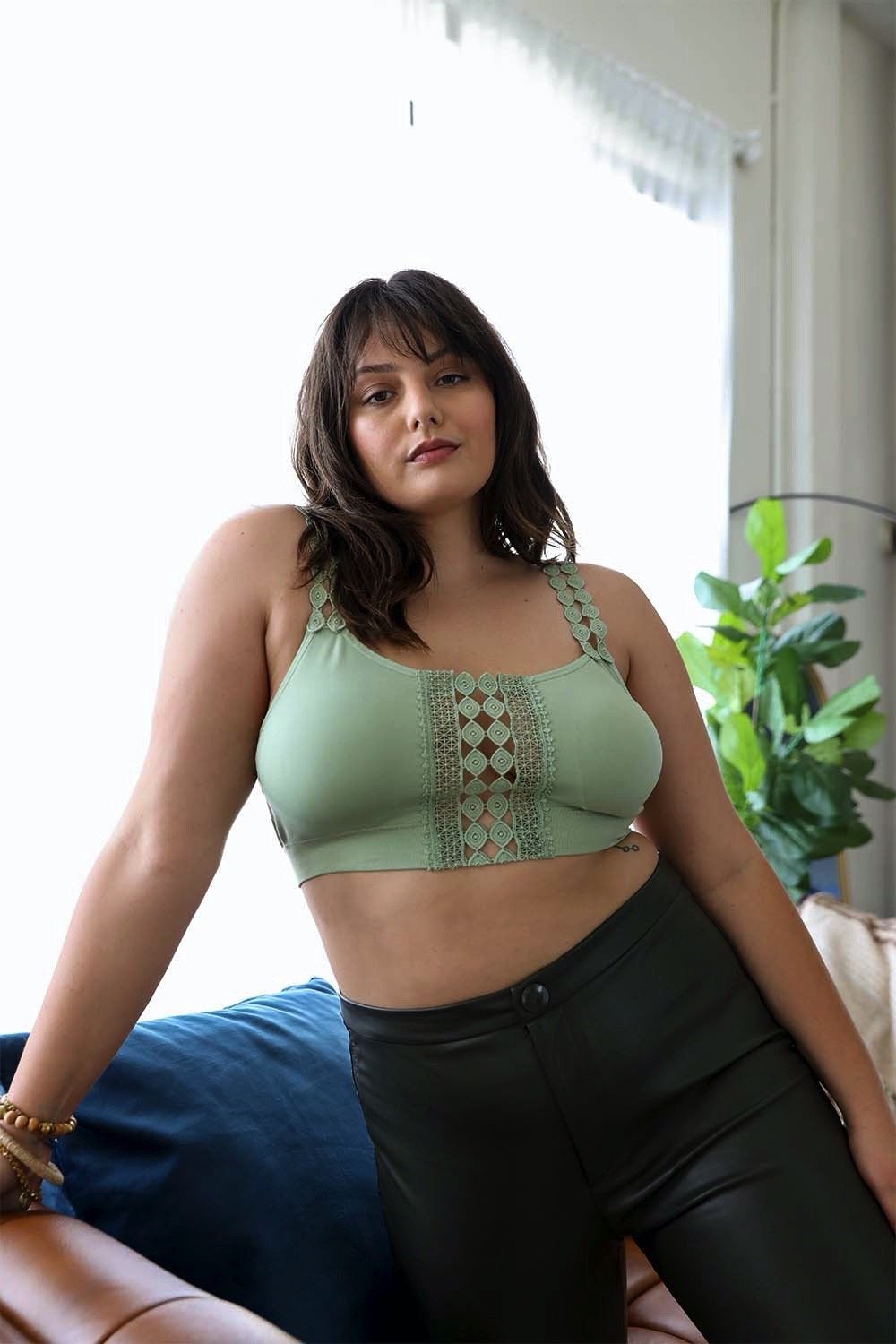 Periwinkle Aether eye lace applique bralette with boho-inspired lace details and delicate design, designed as stylish accessories.