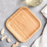 Bamboo square plate, 5-inch by 5-inch, from Blue Hades, ideal for appetizers, with a natural wood finish.