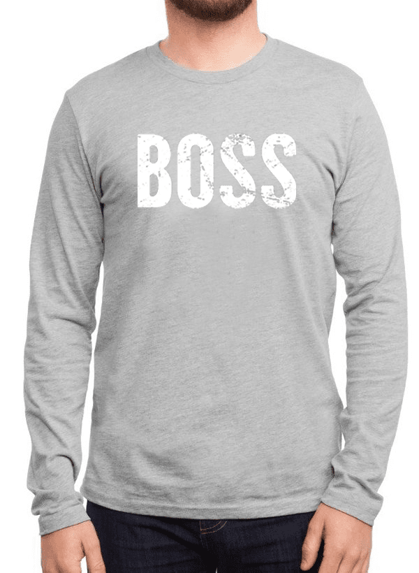 Scorpius Boss full sleeves T-shirt in black, featuring a classic crew neck and long sleeves, casual and stylish for everyday wear.