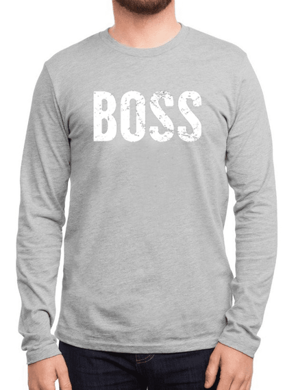 Scorpius Boss full sleeves T-shirt in black, featuring a classic crew neck and long sleeves, casual and stylish for everyday wear.