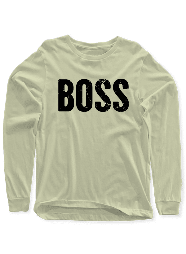 Scorpius Boss full sleeves T-shirt displayed, featuring a casual design in a relaxed fit with long sleeves.