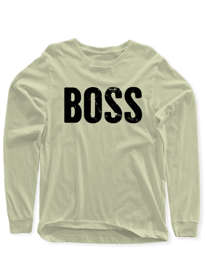Scorpius Boss full sleeves T-shirt displayed, featuring a casual design in a relaxed fit with long sleeves.