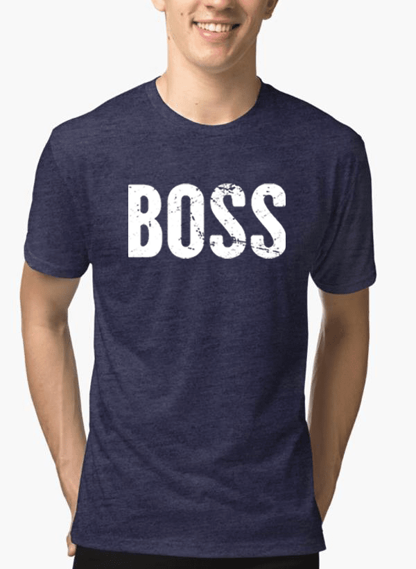 Scorpius Boss half sleeves melange T-shirt in gray, casual T-shirt with a soft fabric feel and stylish design.