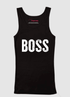 Scorpius Boss Tank Top, sleeveless casual tank top with bold design, displayed on a neutral background.