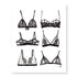 Artistic print of a bra lingerie design by Magenta Lelantos, perfect as a stylish gift poster for lingerie lovers.