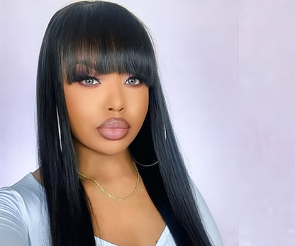 Carmine Juneberry LuxeWave wig haircare headgear with real human hair for straightening, designed for effective hair treatment.
