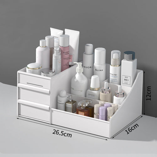 Green Alcestis plastic skincare box with a clear lid, ideal for organizing beauty products and cosmetics.