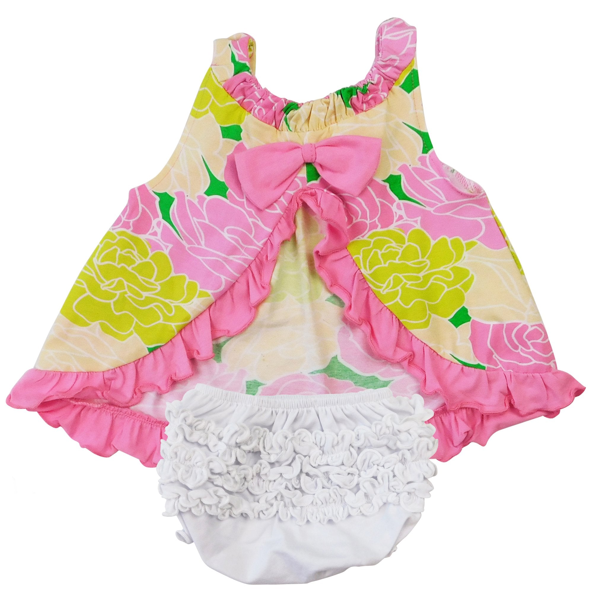 Baby girl open back swing tank top by Black Simba, toddler girl sleeveless clothing with a stylish back design.