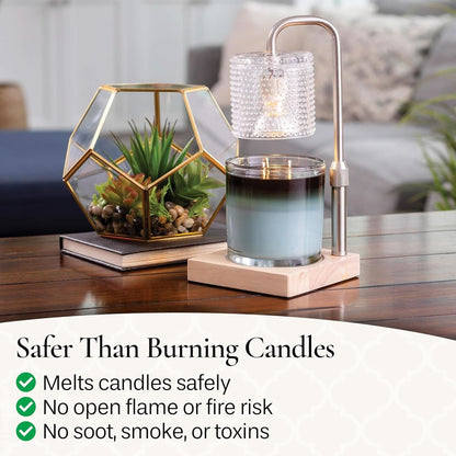 Silver Hobnail Lamp Top Down Warming Flame Free Fragrance