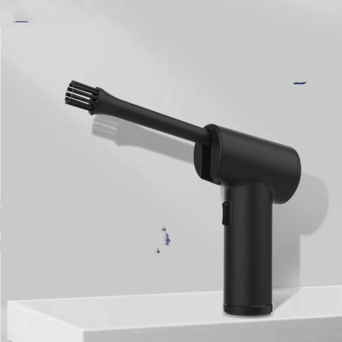 Maroon Asteria portable electric wireless dust blower for cars and home, showing handheld device with nozzle and power button.