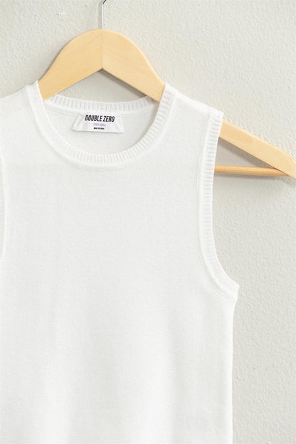 Jade Icarus HYFVE ribbed knit cropped tank top, featuring a fitted design with ribbed texture and sleeveless style.
