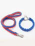 Pear Daisy 2-piece braided rope pet leash with metal clasp, durable and stylish for walking dogs in home and garden settings.