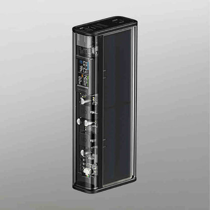 Gold Penelope large capacity portable power bank with transparent design and fast charging for tech accessories.