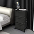 Black Peach Maple 3-drawer dresser with sleek handles, ideal for bedroom or hallway organization, showcasing modern furniture design.