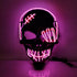 Maroon Asteria Halloween scary one-eyed pirate mask with LED light, featuring a sinister design for cosplay or costume parties.