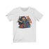 Halloween Pumpkin Hunter T-shirt by Plum Charlie featuring a spooky pumpkin design on a black fabric background