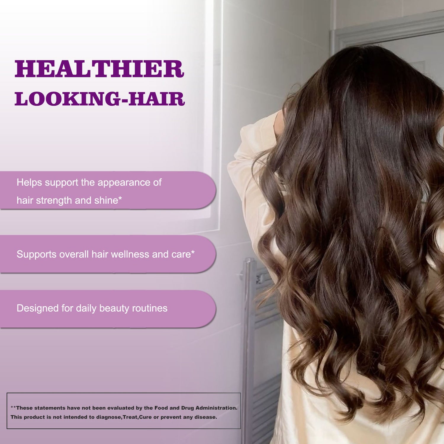 Pear Daisy WINYEL Hair Growth Soft Chewables with vitamins, showing the chewable tablets and packaging for hair health.
