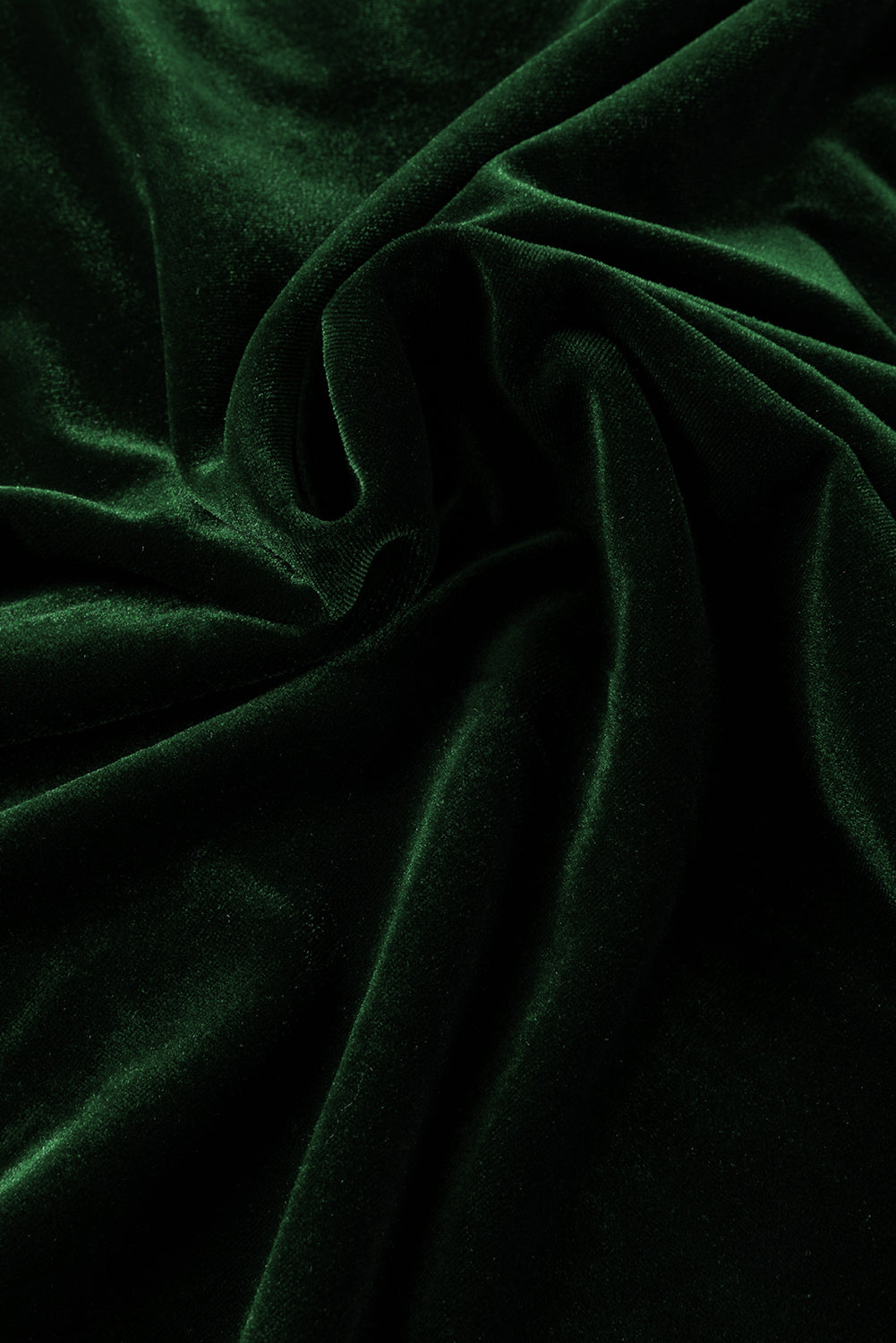 Blackish green velvet mock neck blouse with puff sleeves from Carmine Juneberry, stylish top for elegant casual wear.