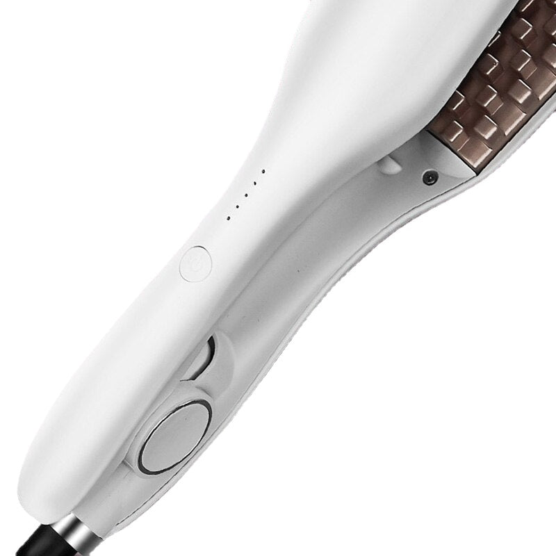 Maroon Asteria 3D Grid Corn Perm Fluffy Ceramic Hair Curler Wave for professional hair styling and curling.