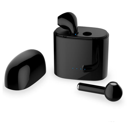 Salmon Lucky dual chamber wireless Bluetooth earphones with charging box, compact tech accessories for hands-free listening