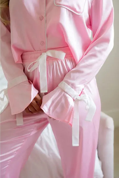 Jade Icarus collared neck long sleeve top and pants lounge set, cozy and stylish for comfortable indoor wear.