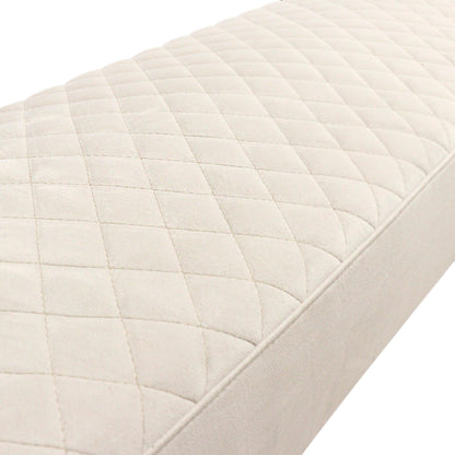 Canvello Acrylic &amp; Velvet Bench, Ivory