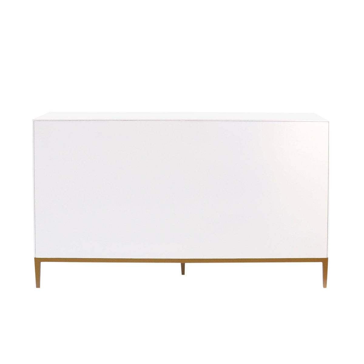 Canvello Victoria Ivory Sideboard, 4 Doors, 2 Drawer with Bronze Metal Frame