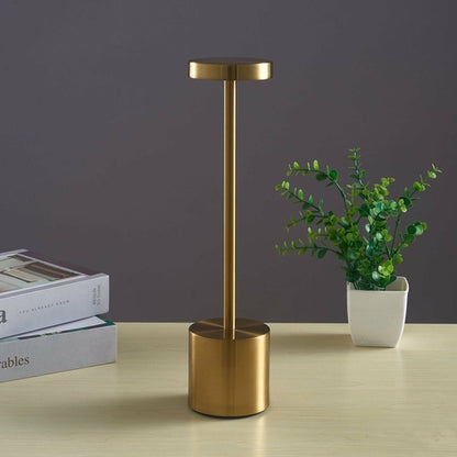 Maroon Asteria Nordic I-shaped bedroom LED touch bar lamp with sleek modern design, ideal for ambient lighting.