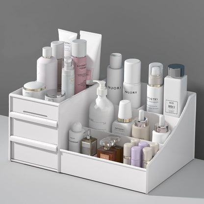Green Alcestis plastic skincare box with a clear lid, compact storage container for creams and beauty products.