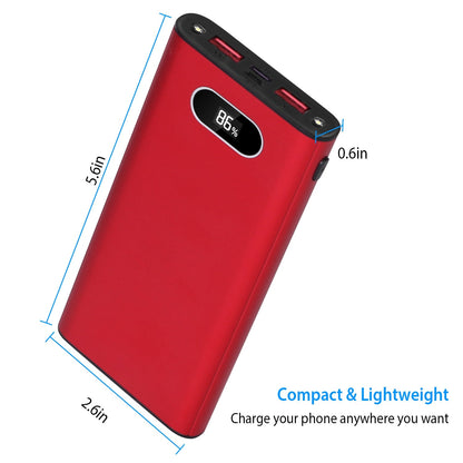 Pear Daisy 20000mAh portable power bank in green, black, and red color options, suitable for charging devices on the go.