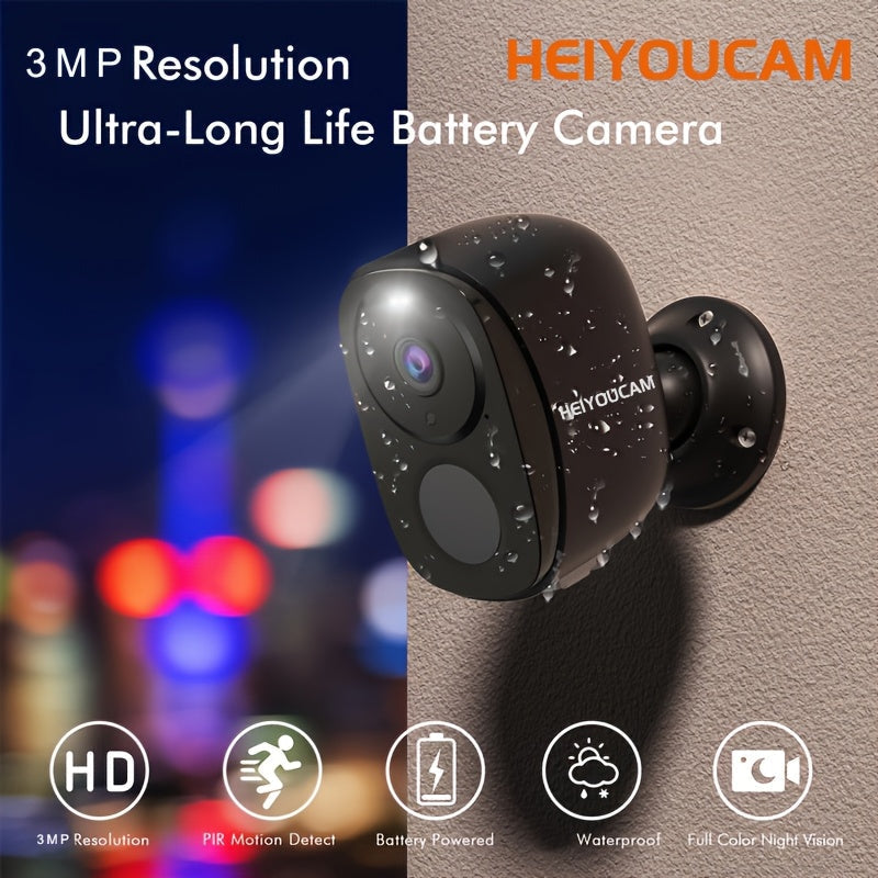 2-Pack 3MP Wireless Solar Outdoor Security Cameras