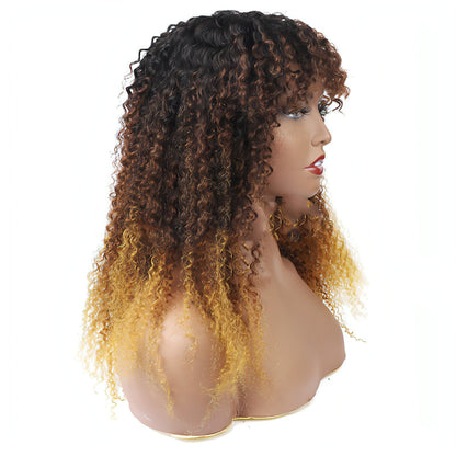Carmine Juneberry SilkFlow curly wig showcasing voluminous, shiny silk-like curls for elegant hair styling.