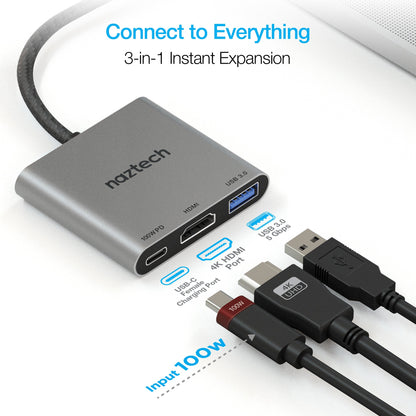 Sky Iapetus Naztech Portable MaxDrive 3100W USB-C Hub with multiple ports for mobile and laptop connectivity.