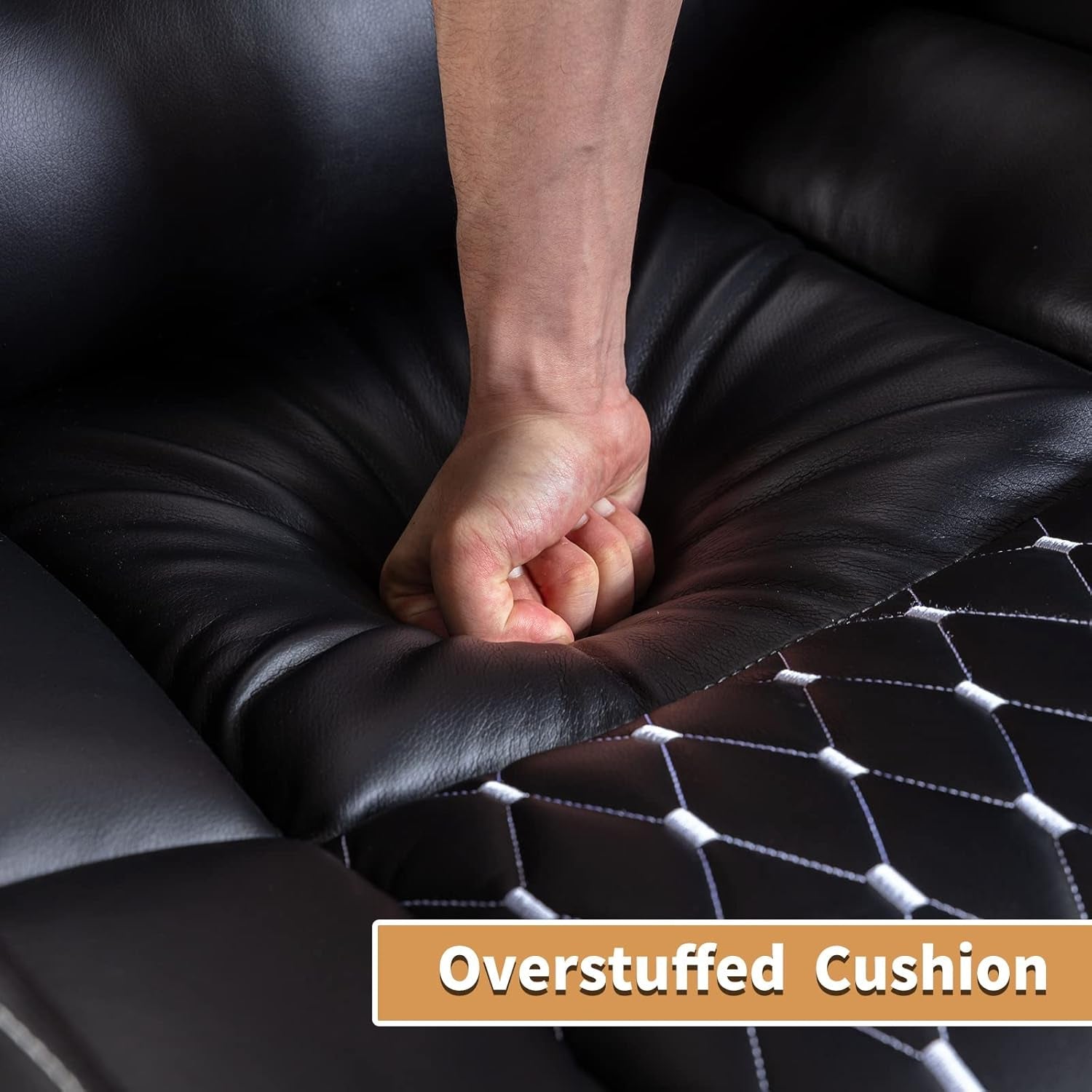 Black Peach Maple power recliner with built-in USB ports and cup holders, showcasing plush upholstery and modern design.