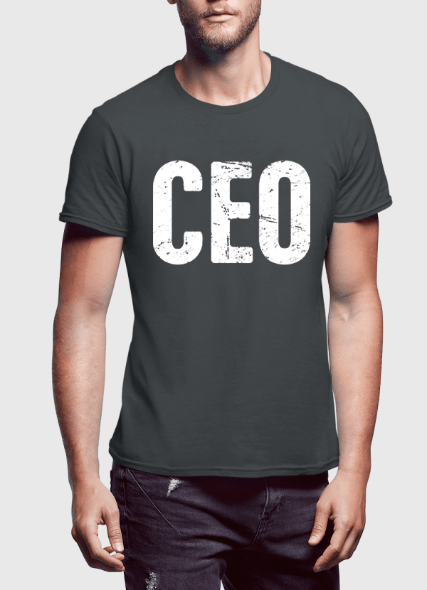 Scorpius CEO half sleeves T-shirt in black with crew neck and short sleeves, casual cotton T-shirt for men.