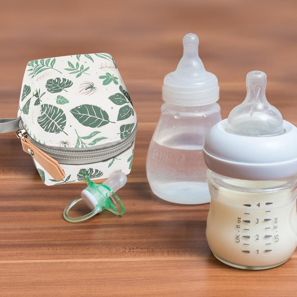 Maroon Asteria baby pacifier holder with impervious case for infants, designed for secure and hygienic storage.