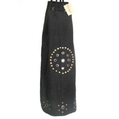 Alabaster OMSutra OM Mahashakti yoga mat bag with chakra rivet design, featuring a stylish scarf or bandana pattern on fabric.