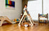 Red Oceanus foldable climbing triangle with ramp, child-friendly furniture for climbing and play activities.