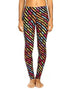 Colorful Rain Leggings by Sky Felix featuring vibrant, multicolored patterns on a stretchy, comfortable T-shirt fabric.